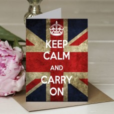 Keep Calm and Carry On - Union Jack Background